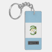 Vlag van Guatamala Sleutelhanger (Voorkant Links)