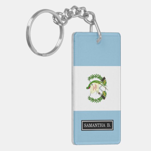 Vlag van Guatamala Sleutelhanger (Voorkant Links)