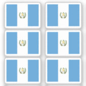 Vlag van Guatemala Collectie pack van 6 Sticker (Voorkant)