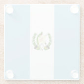 Vlag van Guatemala Glazen Onderzetter (Achterkant)