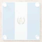 Vlag van Guatemala Glazen Onderzetter (Achterkant)