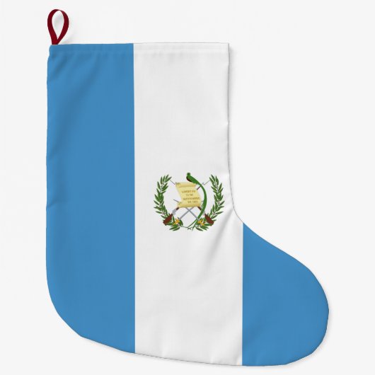 Vlag van Guatemala Grote Kerstsok (Voorkant)