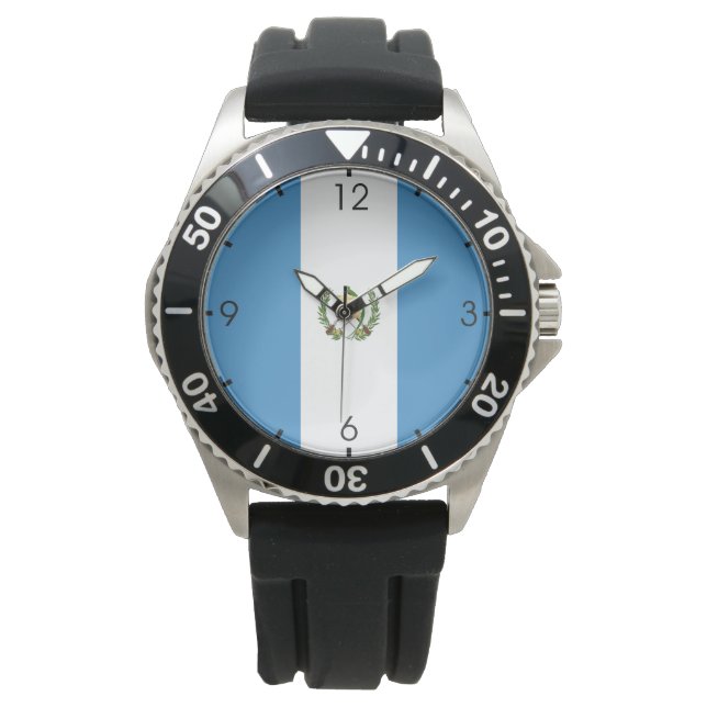 Vlag van Guatemala Horloge (Voorkant)