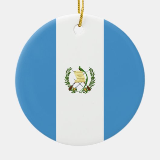 Vlag van Guatemala Keramisch Ornament (Voorkant)