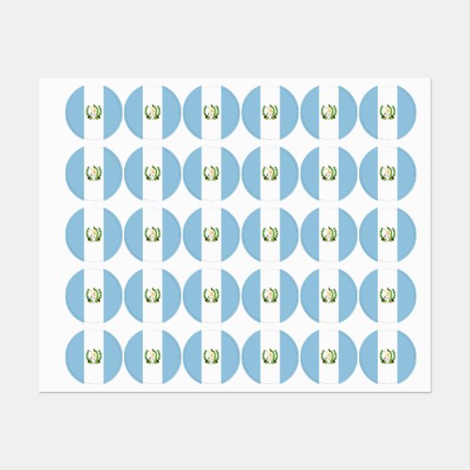 Vlag van Guatemala Labels (Vel)