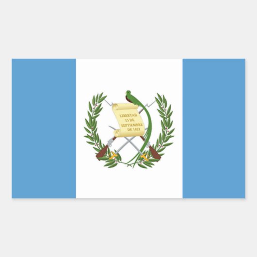 Vlag van Guatemala - Midden-Amerika Rechthoekige Sticker (Voorkant)