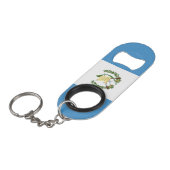 Vlag van Guatemala Mini Flessenopener (Voorkant Gekanteld)
