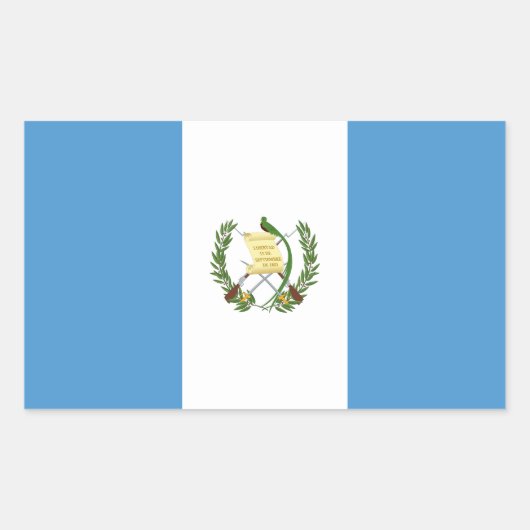 Vlag van Guatemala Rechthoekige Sticker (Voorkant)
