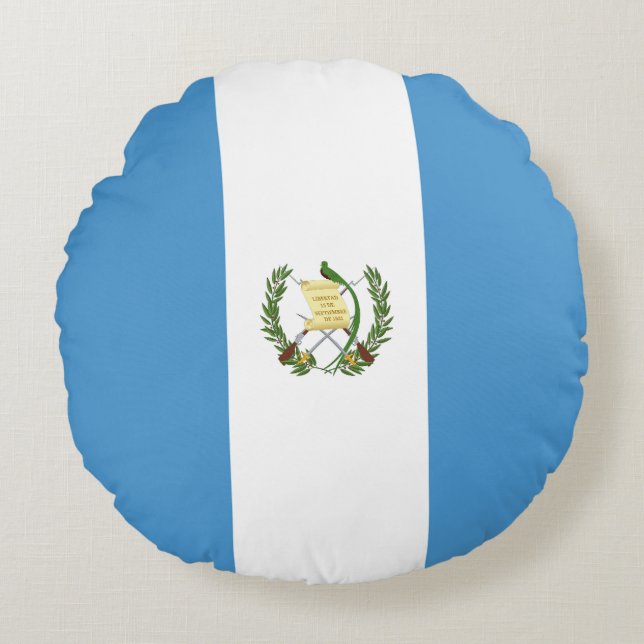Vlag van Guatemala Rond Kussen (Voorkant)