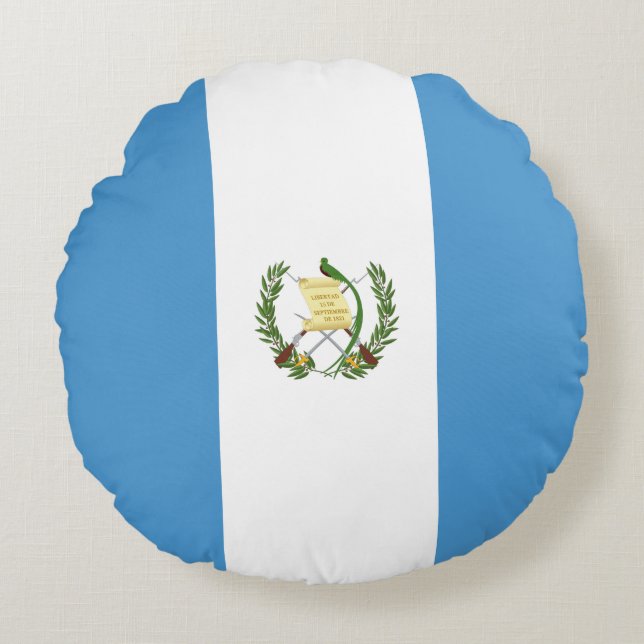 Vlag van Guatemala Rond Kussen (Voorkant)