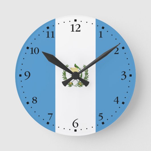 Vlag van Guatemala Ronde Klok (Voorkant)