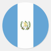 Vlag van Guatemala Ronde Sticker (Voorkant)