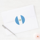 Vlag van Guatemala Ronde Sticker (Envelop)