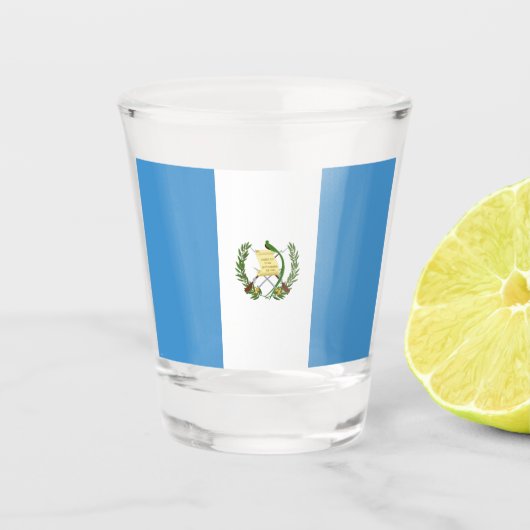 Vlag van Guatemala Shot Glas (Voorkant)