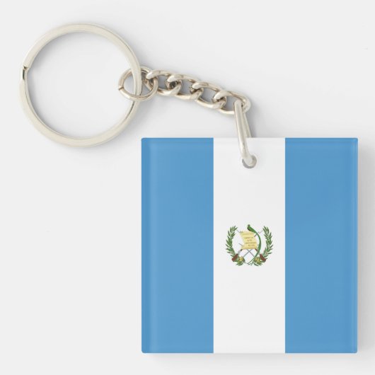 Vlag van Guatemala Sleutelhanger (Voorkant)