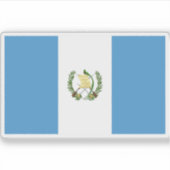 Vlag van Guatemala Sticker (Voorkant)