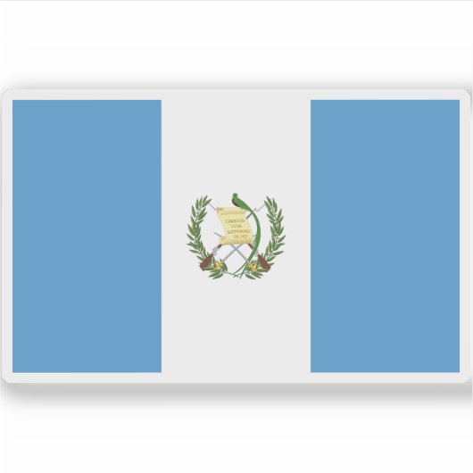Vlag van Guatemala Sticker (Voorkant)