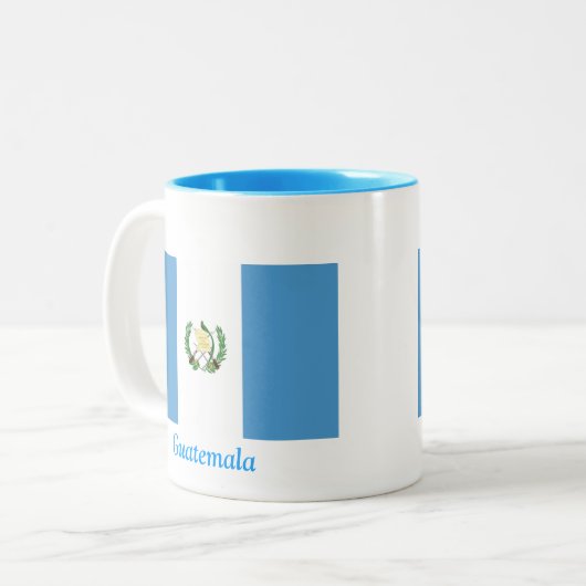 Vlag van Guatemala Tweekleurige Koffiemok (Voorkant links)