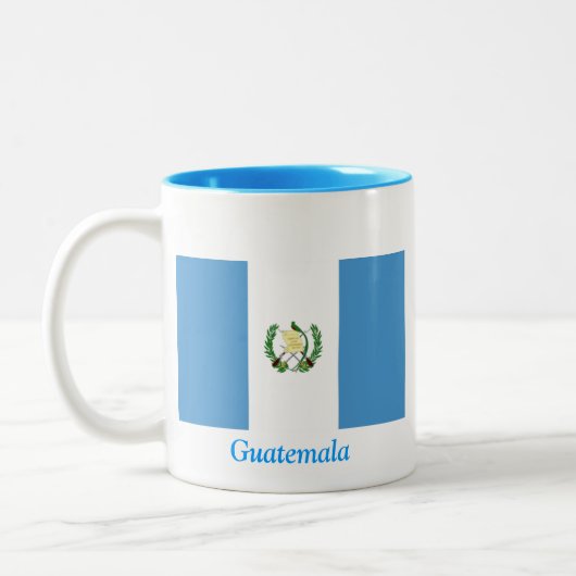 Vlag van Guatemala Tweekleurige Koffiemok (Links)