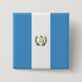 Vlag van Guatemala Vierkante Button 5,1 Cm
