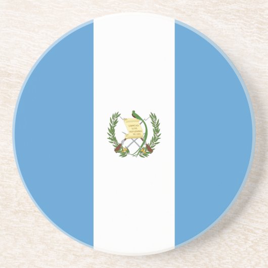Vlag van Guatemala Zandsteen Onderzetter (Voorkant)