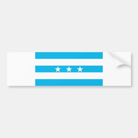 vlag van Guayaquil-stad Ecuador symbool Bumpersticker (Voorkant)