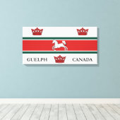 Vlag van Guelph (Ontario, Canada) Canvas Afdruk (Insitu (Houten vloer))
