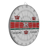 Vlag van Guelph (Ontario, Canada) Dartbord (Voorkant Links)