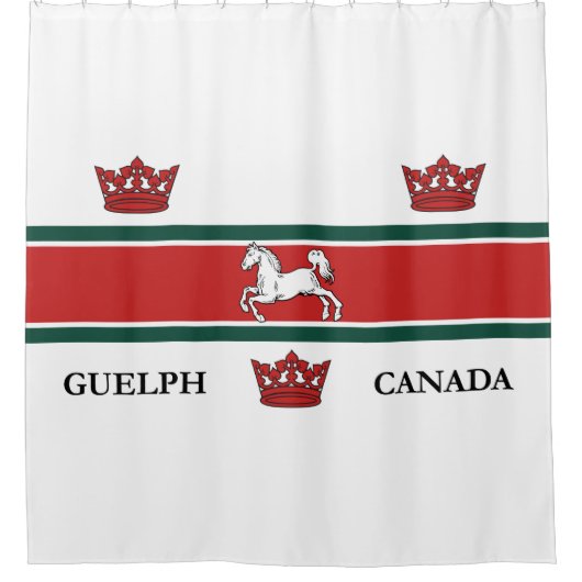 Vlag van Guelph (Ontario, Canada) Douchegordijn (Voorkant)