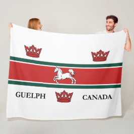 Vlag van Guelph (Ontario, Canada) Fleece Deken