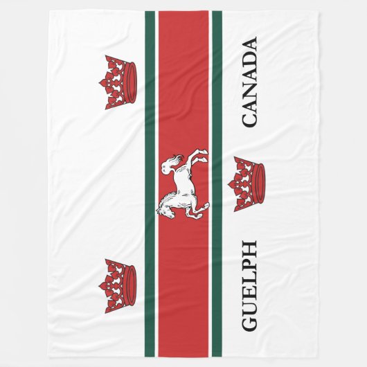 Vlag van Guelph (Ontario, Canada) Fleece Deken (Voorkant)