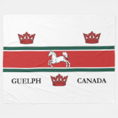 Vlag van Guelph (Ontario, Canada) Fleece Deken (Voorkant (Horizontaal))