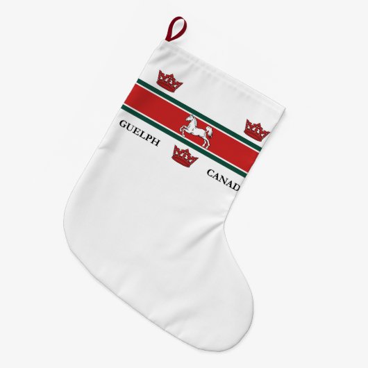 Vlag van Guelph (Ontario, Canada) Grote Kerstsok (Voorkant (Hangend))