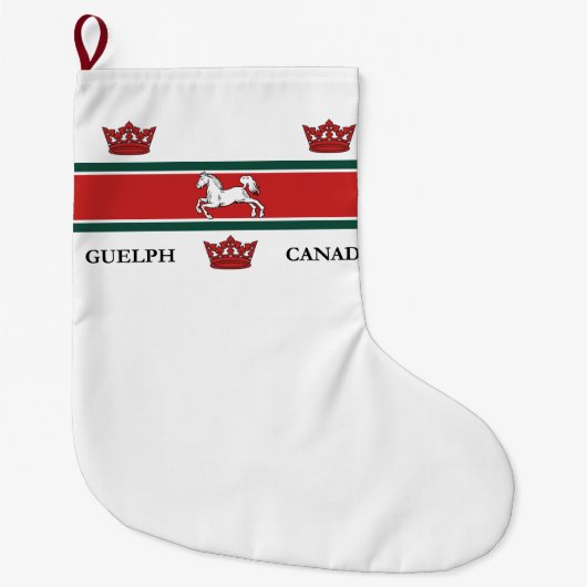 Vlag van Guelph (Ontario, Canada) Grote Kerstsok (Voorkant)