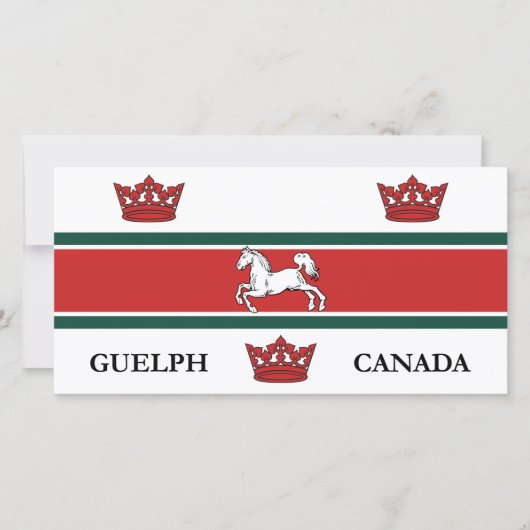 Vlag van Guelph (Ontario, Canada) Kaart (Voorkant)