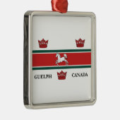 Vlag van Guelph (Ontario, Canada) Metalen Ornament (Rechts)