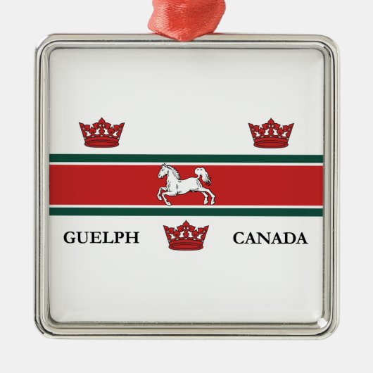 Vlag van Guelph (Ontario, Canada) Metalen Ornament (Voorkant)