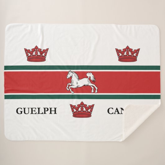 Vlag van Guelph (Ontario, Canada) Sherpa Deken (Voorkant (horizontaal))