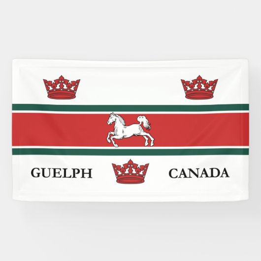 Vlag van Guelph (Ontario, Canada) Spandoek (Horizontaal)