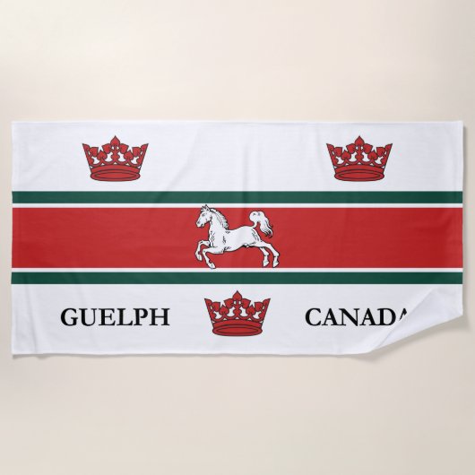 Vlag van Guelph (Ontario, Canada) Strandlaken (Voorkant)