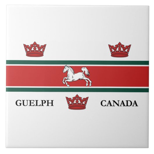 Vlag van Guelph (Ontario, Canada) Tegeltje (Voorkant)