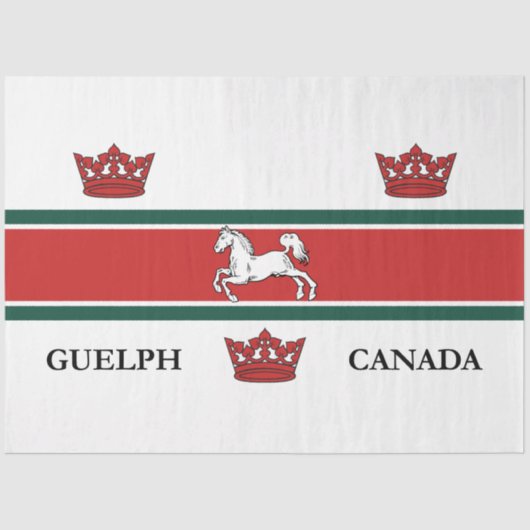 Vlag van Guelph (Ontario, Canada) Tissuepapier (Voorkant)