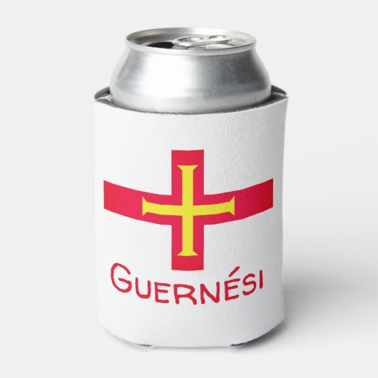 Vlag van Guernési Blikjeskoeler (Blikje Voorkant)