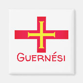 Vlag van Guernési Magneet (Voorkant)