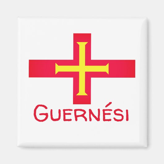 Vlag van Guernési Magneet (Voorkant)