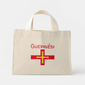 Vlag van Guernési Mini Tote Bag (Achterkant)