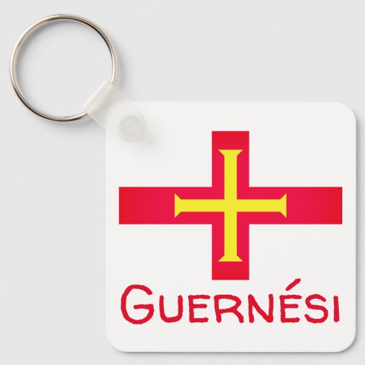Vlag van Guernési Sleutelhanger (Voorkant)
