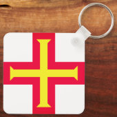 Vlag van Guernési Sleutelhanger (Achterkant)