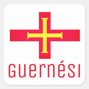 Vlag van Guernési Vierkante Sticker