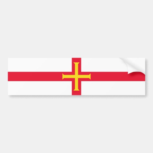 Vlag van Guernsey Bumpersticker (Voorkant)
